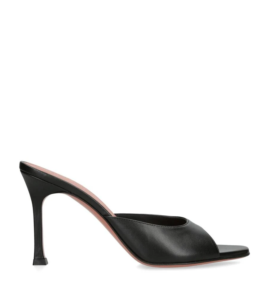Amina Muaddi Leather Alexa Mules 90 1