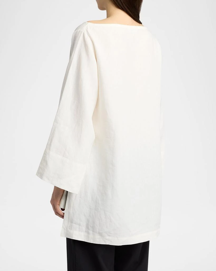 The Row Junia Boat-Neck Linen Top 3