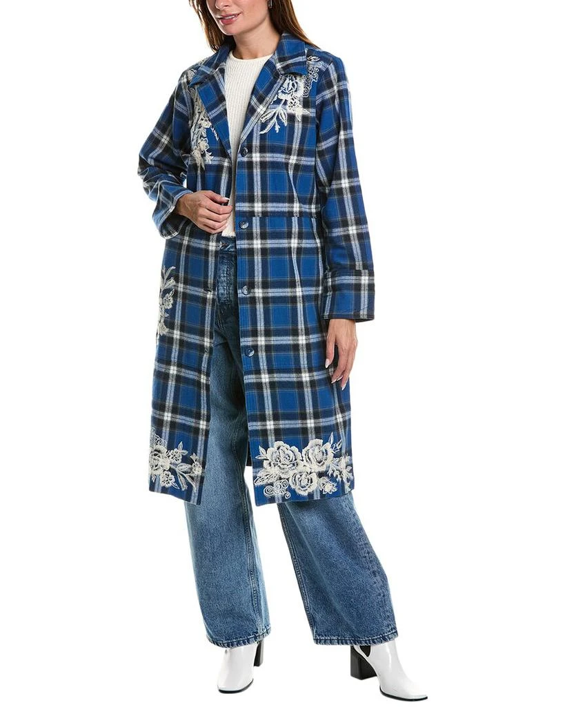 Johnny Was Alicent Silk-Trim Duster Coat 1