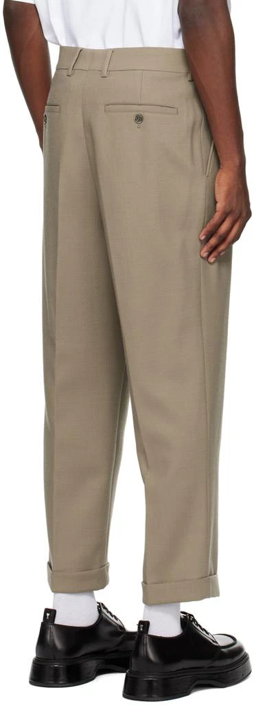 AMI Taupe Carrot-Fit Trousers 3