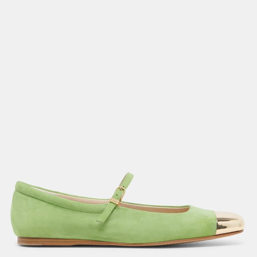 Dolce Vita Reyes Toe Cap Ballet Flats Lime Suede 1