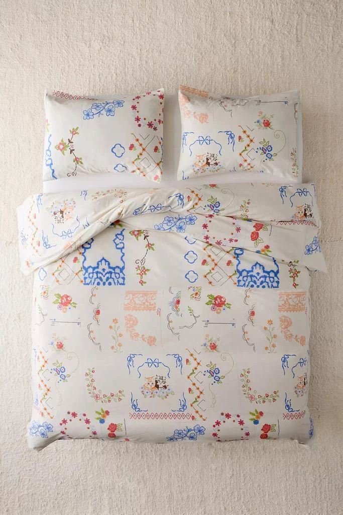 Urban Outfitters Irene Hanky Printed Duvet Cover Set 2