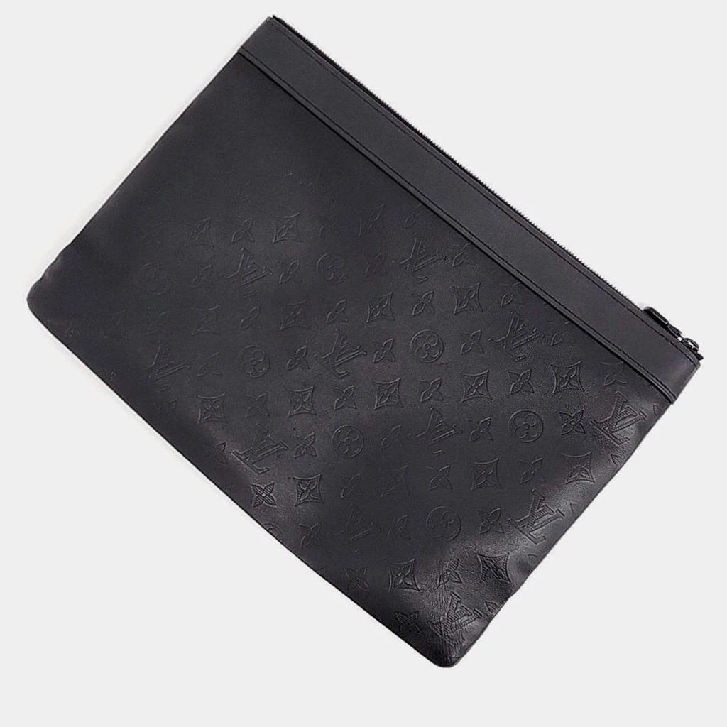Louis Vuitton Louis Vuitton Black Monogram Leather Discovery Pochette Clutch  3