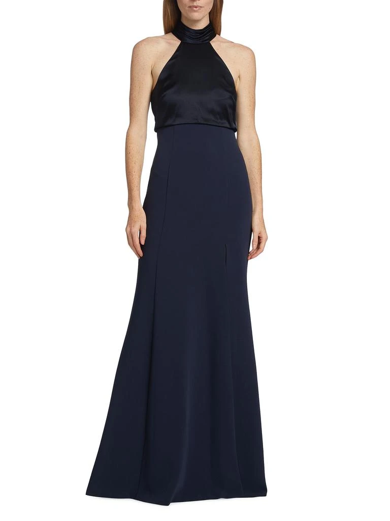 Cinq à Sept Alexandra Turtleneck Halter Gown