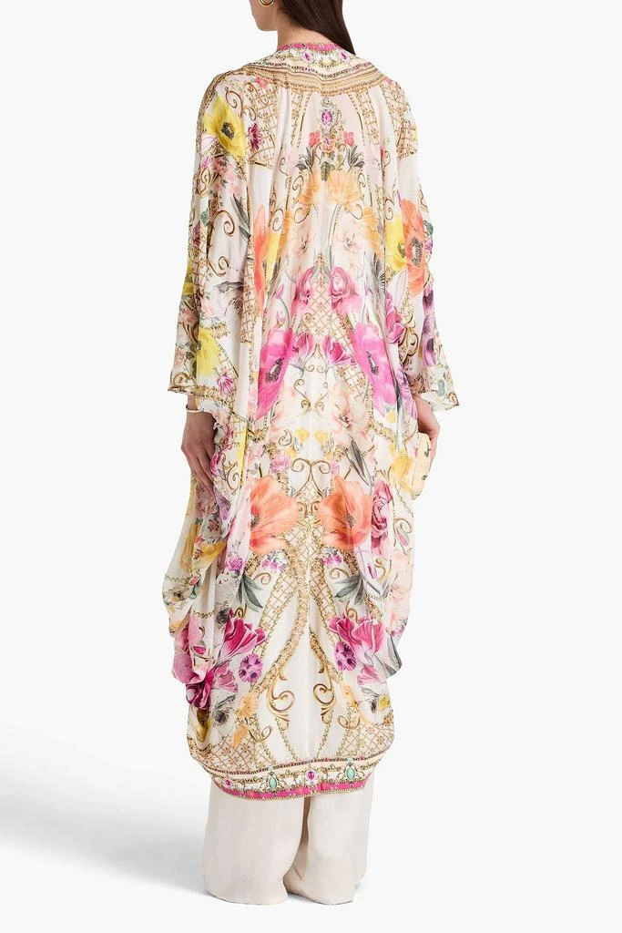 CAMILLA Embellished printed silk-voile cape 3