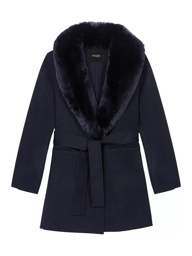 Maje Double-Faced Mid-Length Coat 1