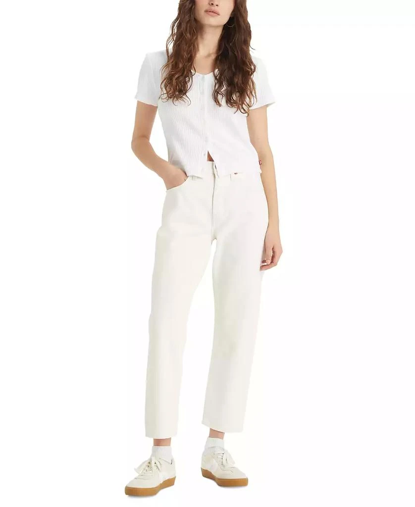 Levi's Women's High-Rise 501® Paneled Crop Cotton Jeans 1