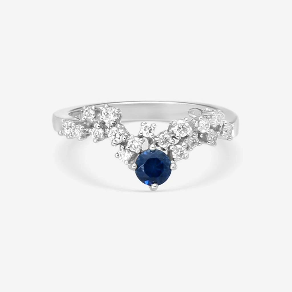 Damiani Damiani 18K White Gold Diamond 
Sapphire Ring Sz. 6.25 20075429-copy