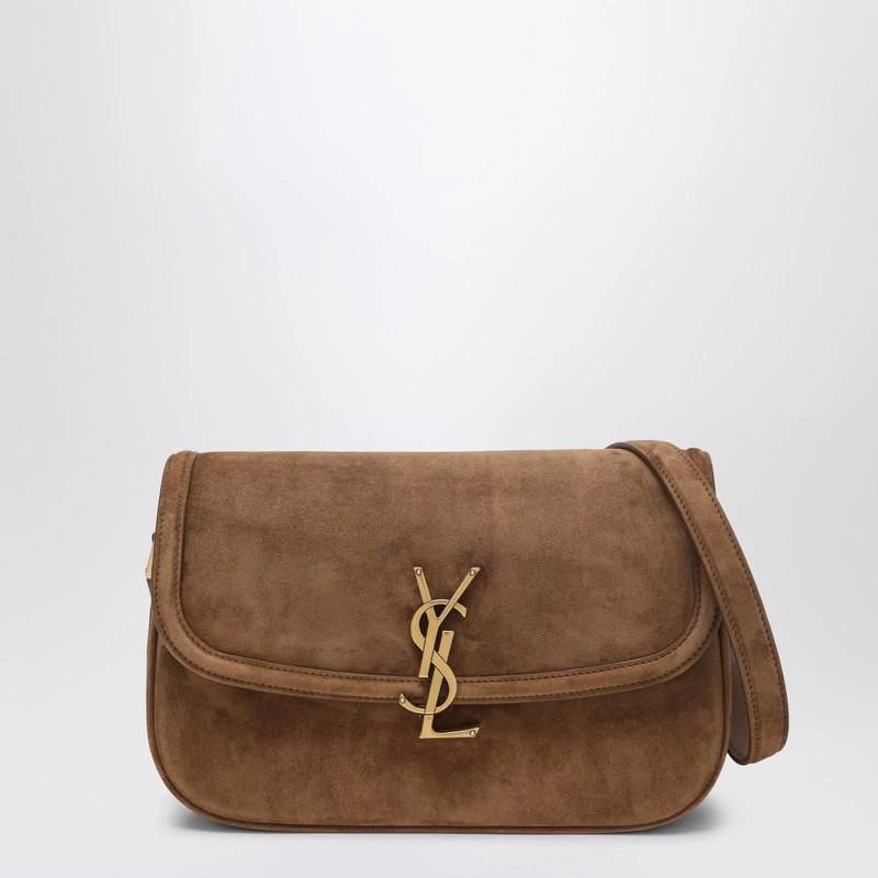 Yves Saint Laurent Borsa Solferino medium in suede Caramel Cognac