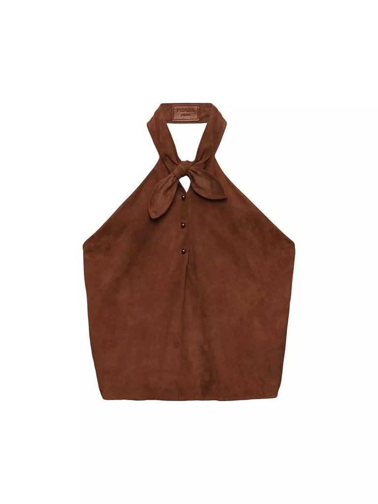 Prada Suede Halter Top 1