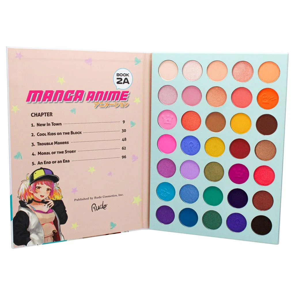 Rude Cosmetics Manga Anime 35 Eyeshadows Palette - Book 2A by  for Women - 1.34 oz Eye Shadow 2