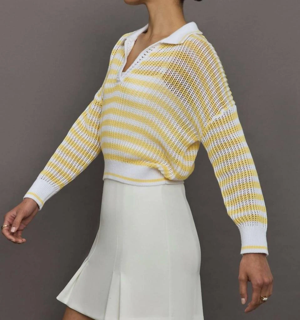 525 America 525 America - Kimberly Striped Collared Pullover 3