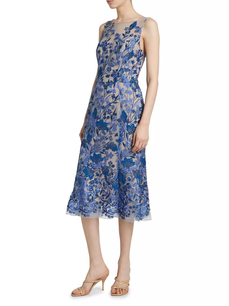 MARCHESA Embroidered Tulle Dress 4