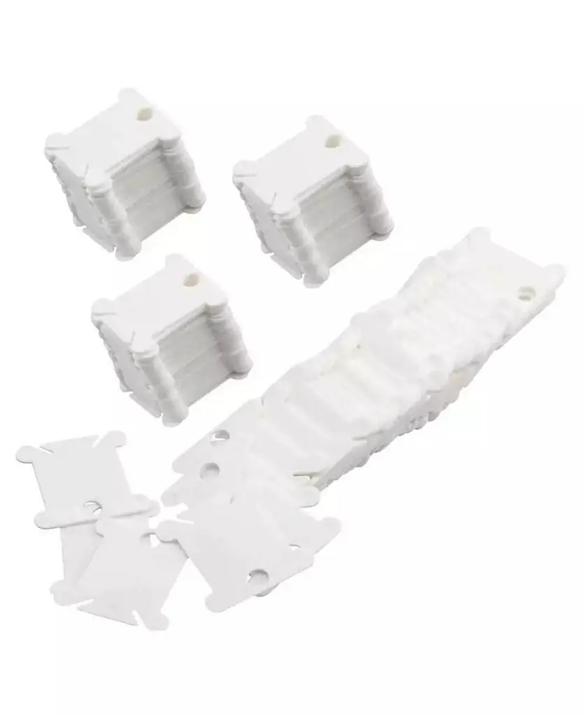 GNUADZ 128pcs Embroidery Floss Bobbins Organizer Plastic Thread Cards Cross Stitch Sewing Storage Holder