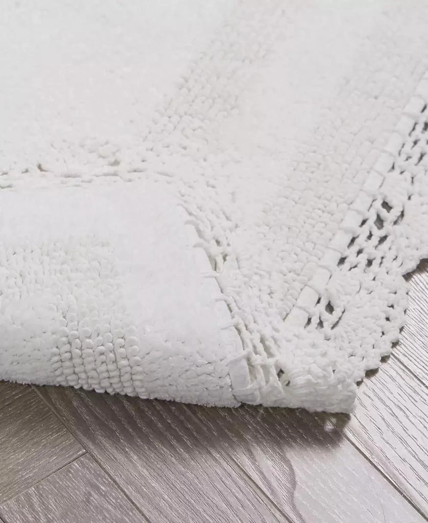Laura Ashley Crochet Reversible Cotton 2-Pc. Bath Rug Set 5