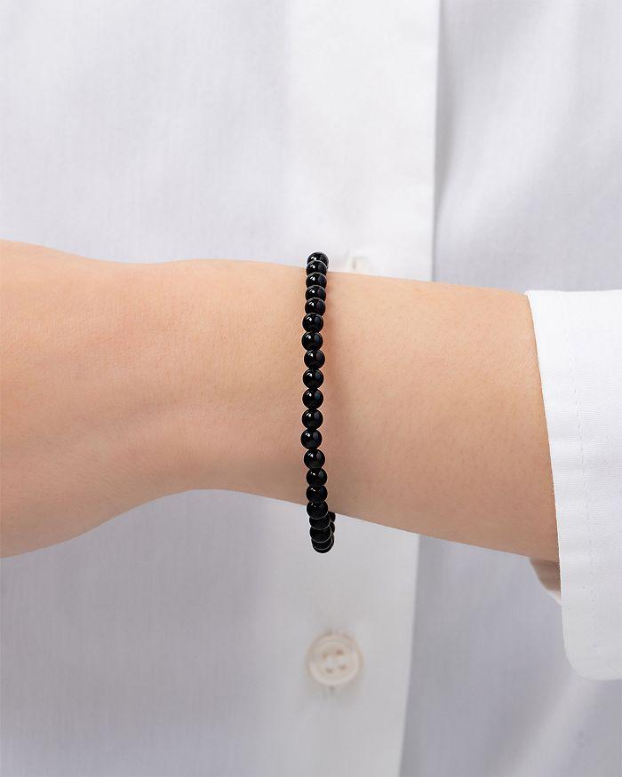 Zoe Lev Black Onyx Bead Stretch Bracelet