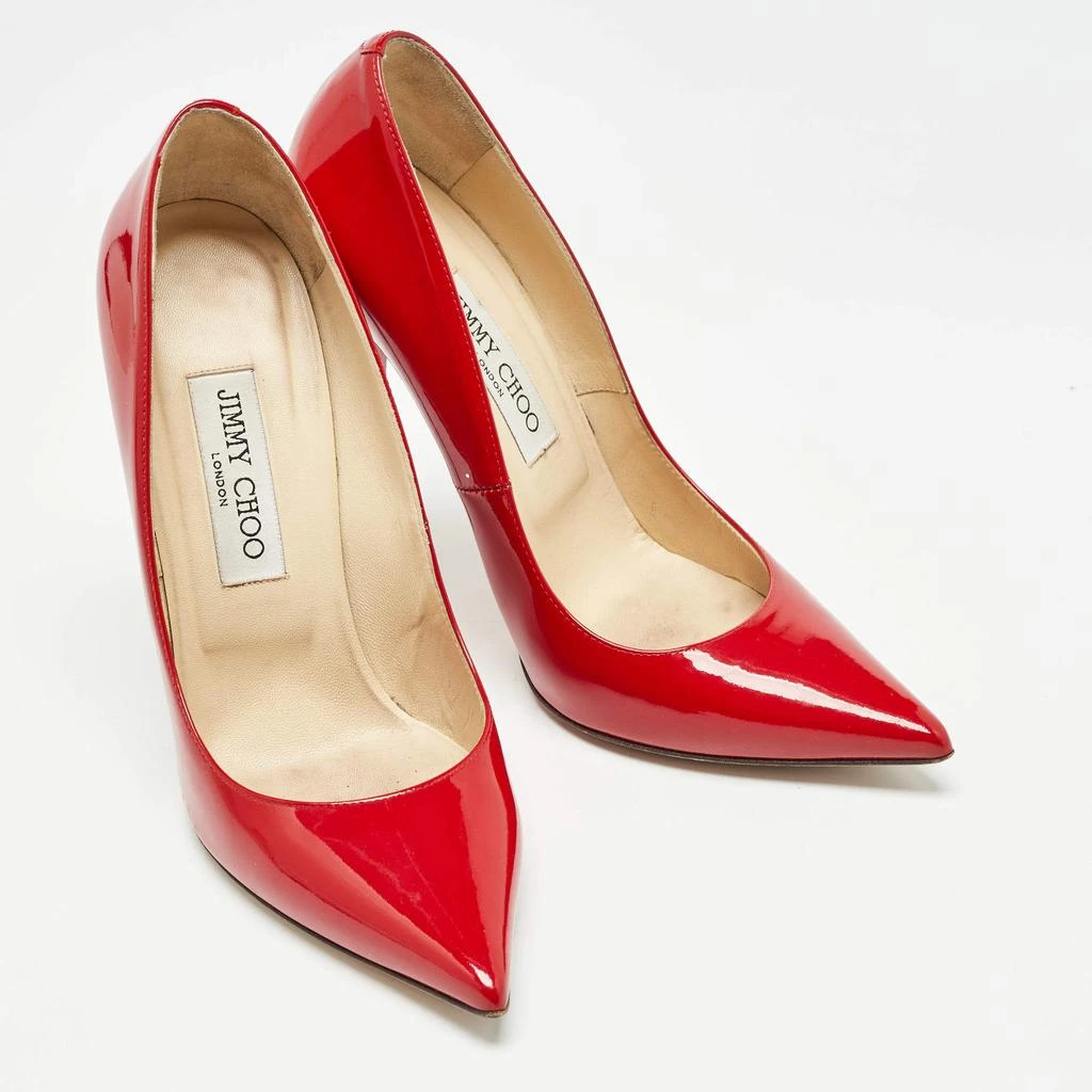 Jimmy Choo Jimmy Choo Red Patent Leather Romy Pumps Size 38 4