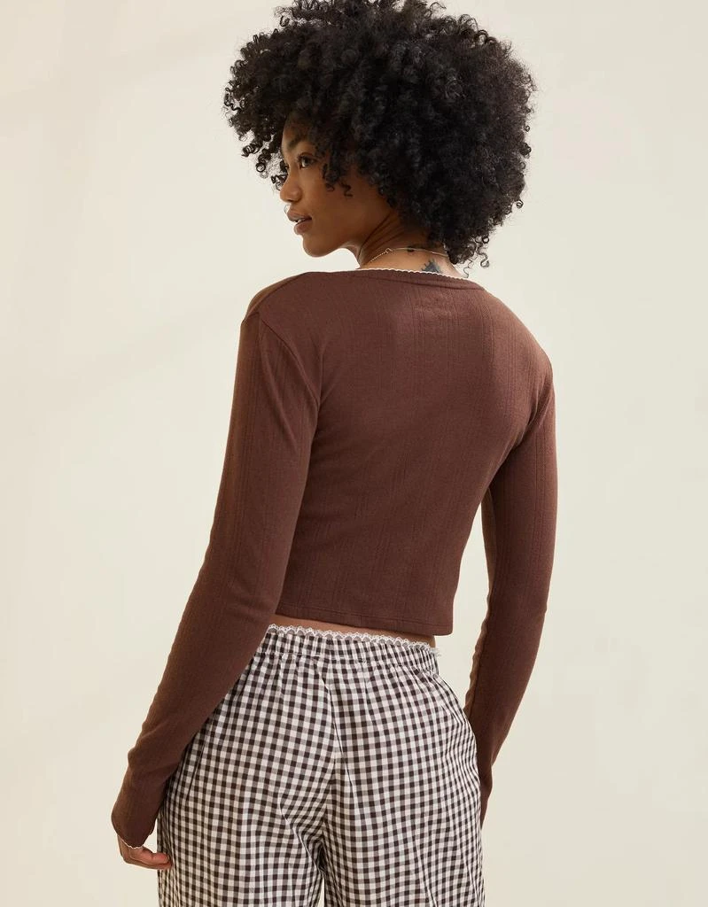 Aerie Aerie Off-Duty Pointelle Cardigan 2