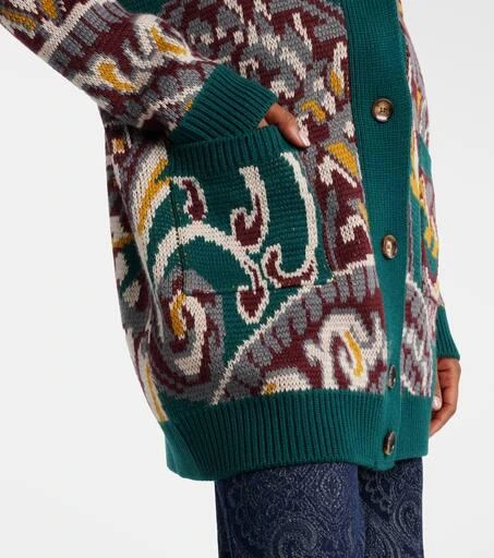 ETRO Jacquard wool-blend cardigan 5