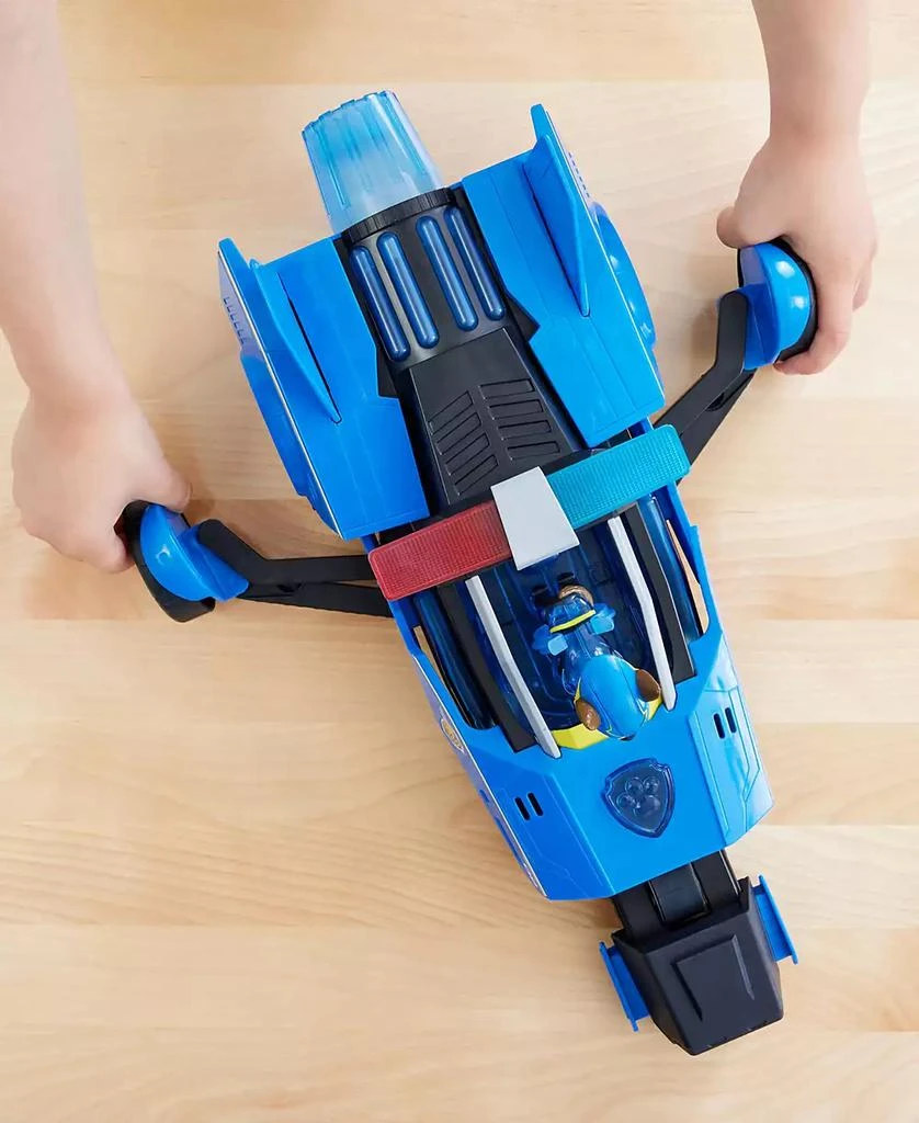 Paw Patrol The Mighty Movie, Chase's Mighty Converting Cruiser with Mighty Pups Action Figure, Lights and Sounds 10