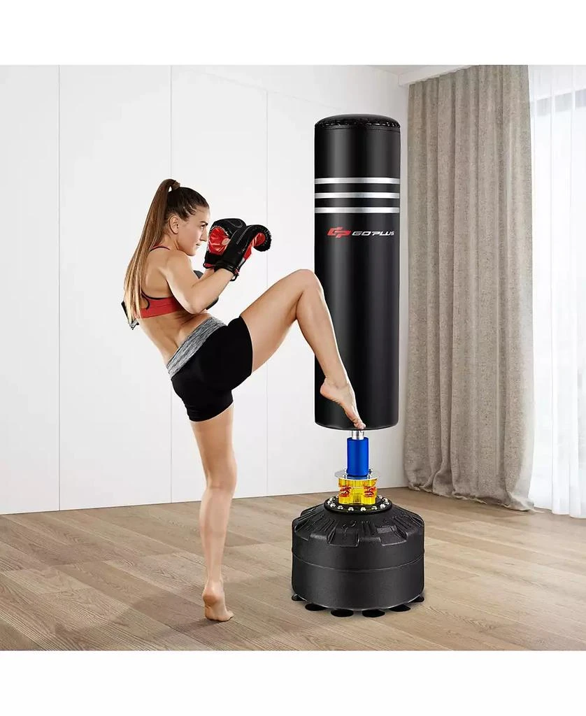 Slickblue 70 Inch Freestanding Punching Boxing Bag with 12 Suction Cup Base 7