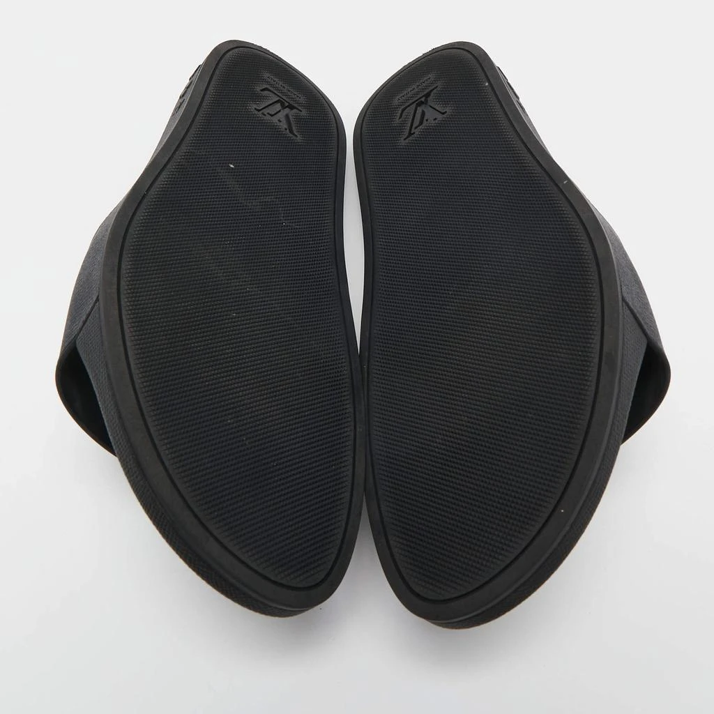 Louis Vuitton Louis Vuitton Black/Grey Rubber Graphite Waterfront Flat Slides Size 45 6