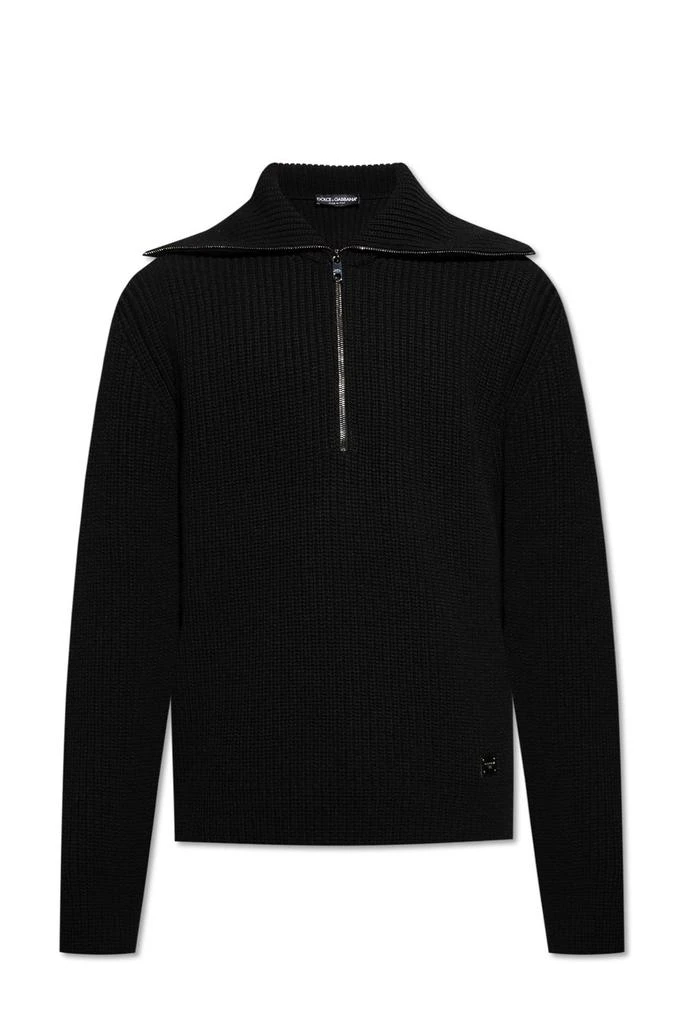 Dolce 
Gabbana Dolce 
Gabbana Logo Tag Half-Zipped Cardigan 1