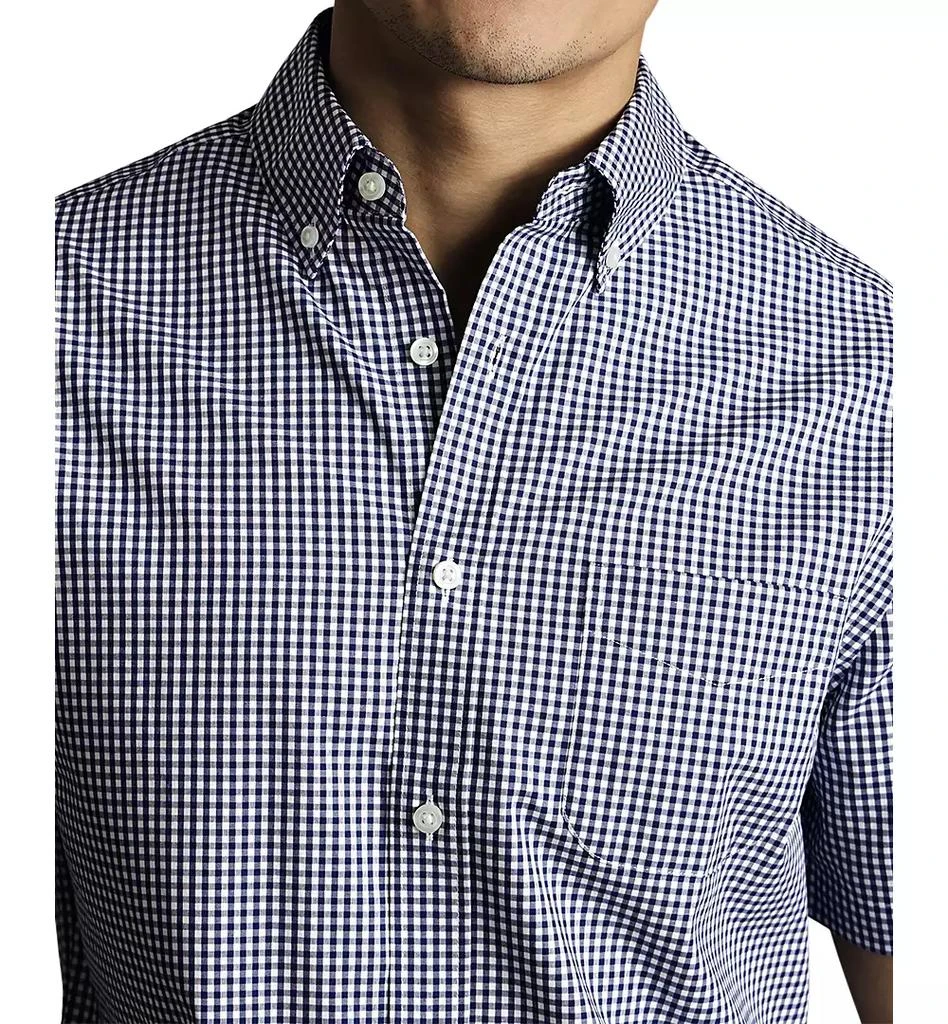 Charles Tyrwhitt Men's Slim Fit Short Sleeve Wrinkle-Resistant Button-Down Shirt 2