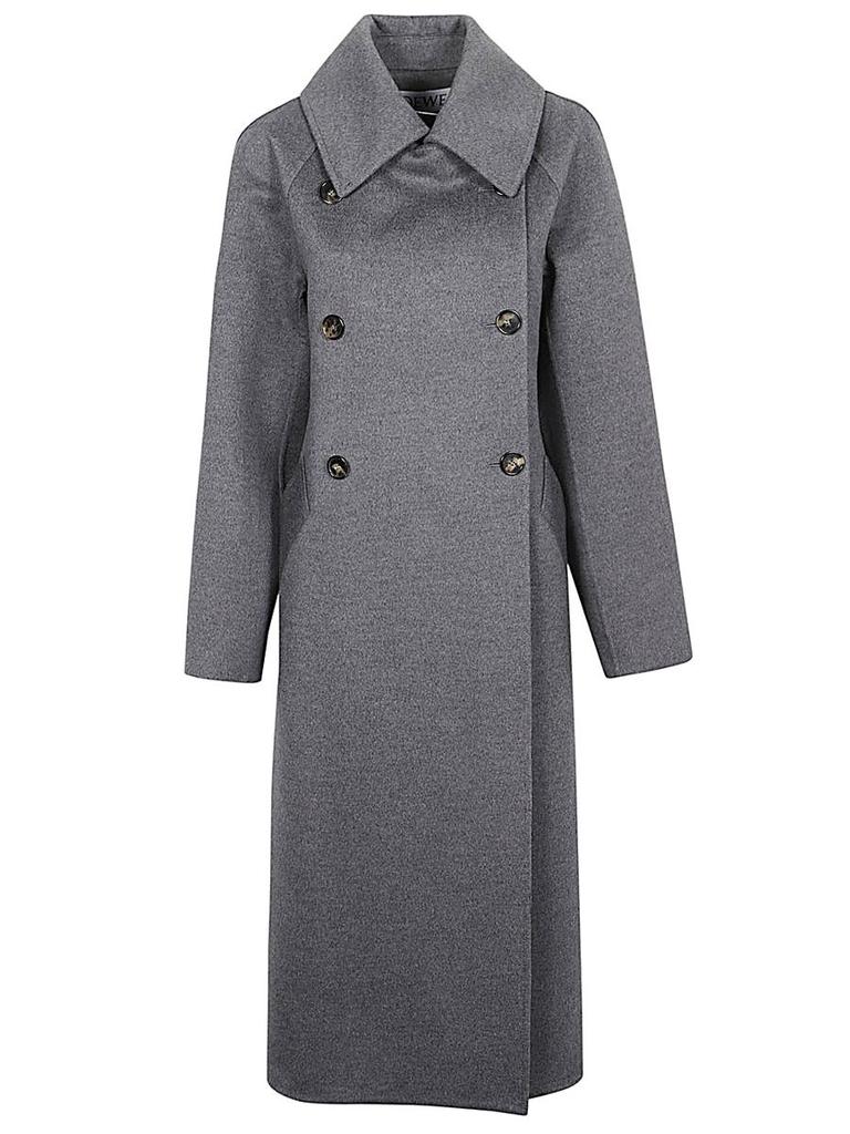 コート LOEWE WOOL AND CASHMERE BLEND COAT Coat in wool and cashmere Black - LOEWE