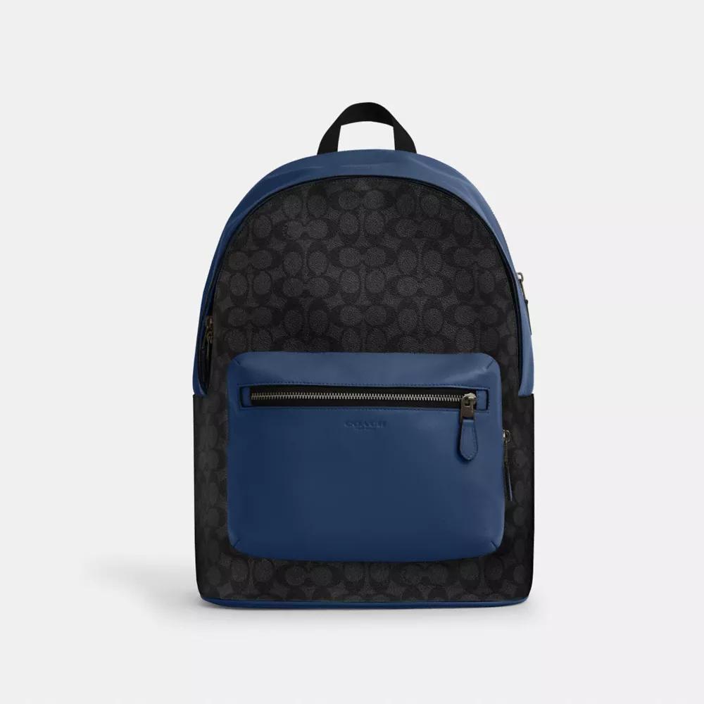 Coach West Backpack In Colorblock Signature Canvas