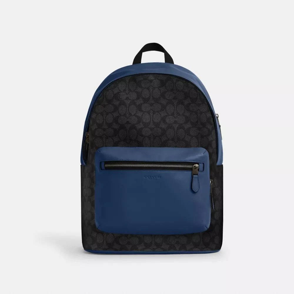 Coach West Backpack In Colorblock Signature Canvas 1