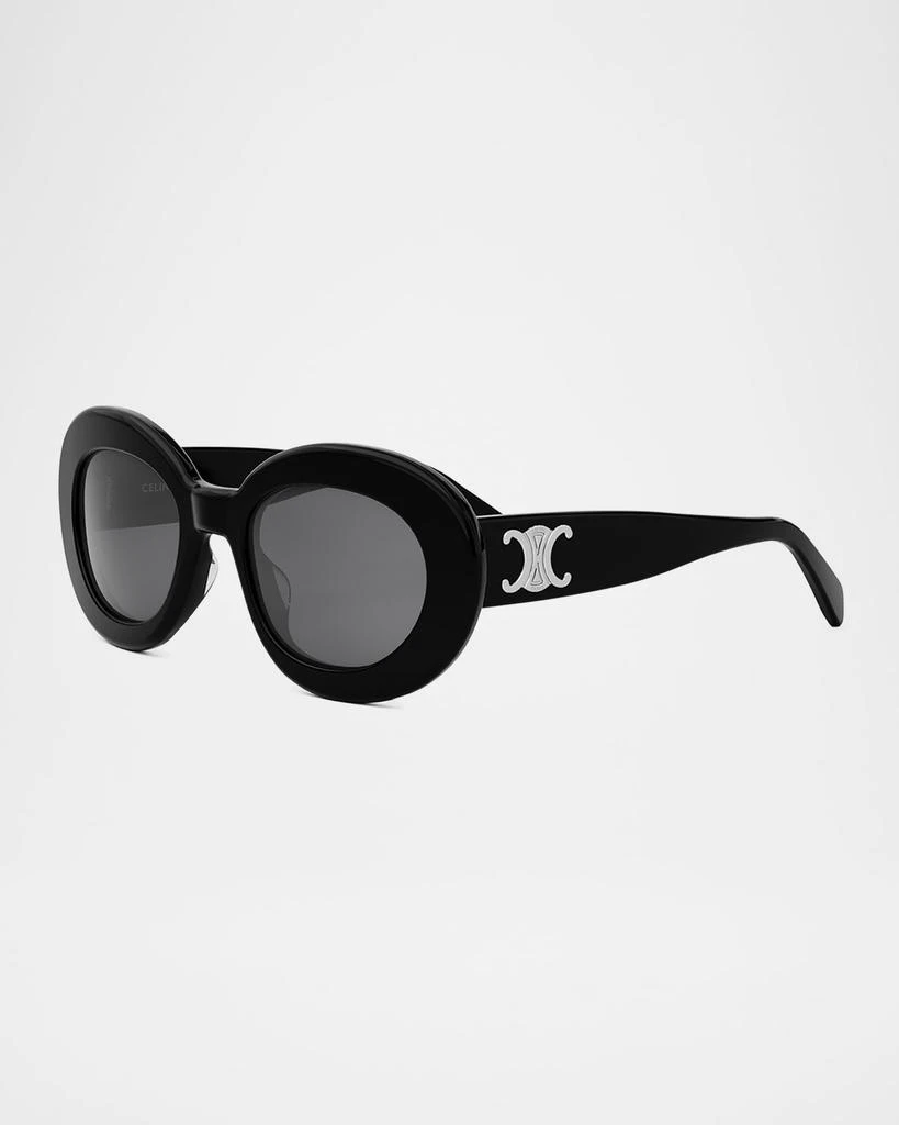 Celine Men's Triomphe Acetate Round Sunglasses 3