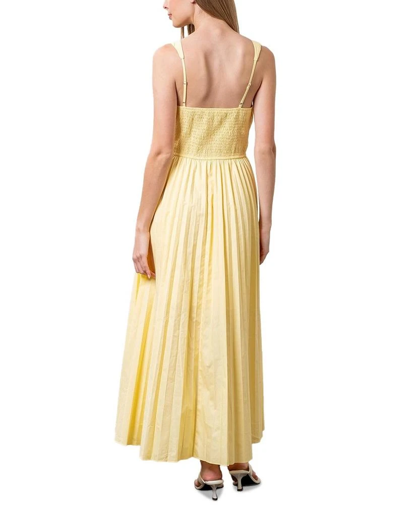 Moon River V Neck Pleated Dress 2