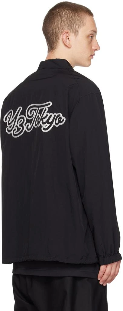 Y-3 Black Embroidered Coach Jacket 3