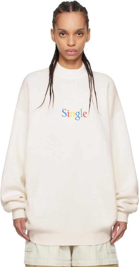 Vetements White 'Single' Sweater