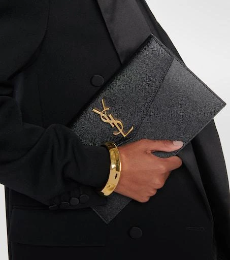 Yves Saint Laurent Uptown leather clutch 2