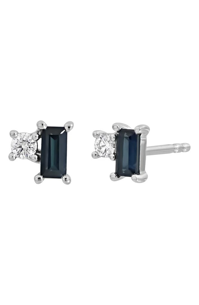 Bony Levy 18K White Gold El Mar Sapphire 
Diamond Stud Earrings