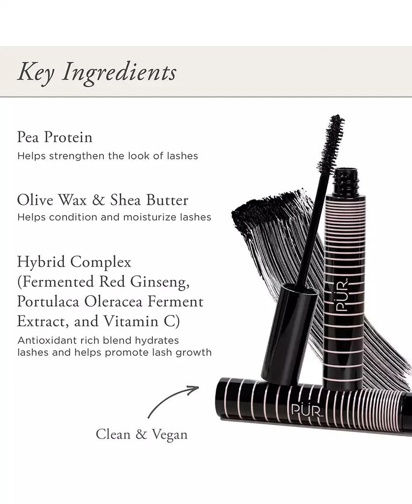 PÜR Bio Charged Plant-Powered Volumizing Mascara, 0.42 fl oz 5