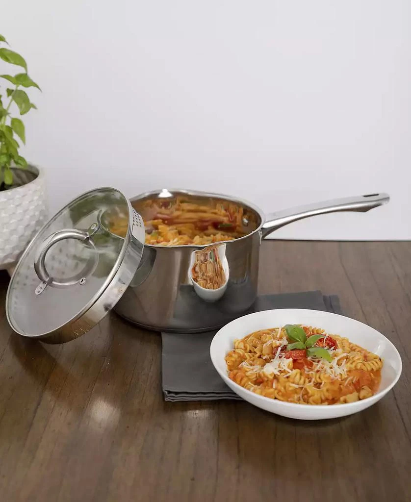 Sedona Kitchen Pro Stainless Steel 3.5-Qt. Saucepan with Draining Lid 10