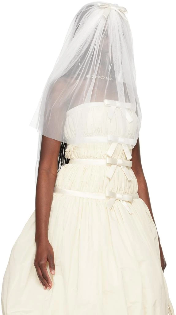 Ashley Williams SSENSE Exclusive White Bow Veil 2