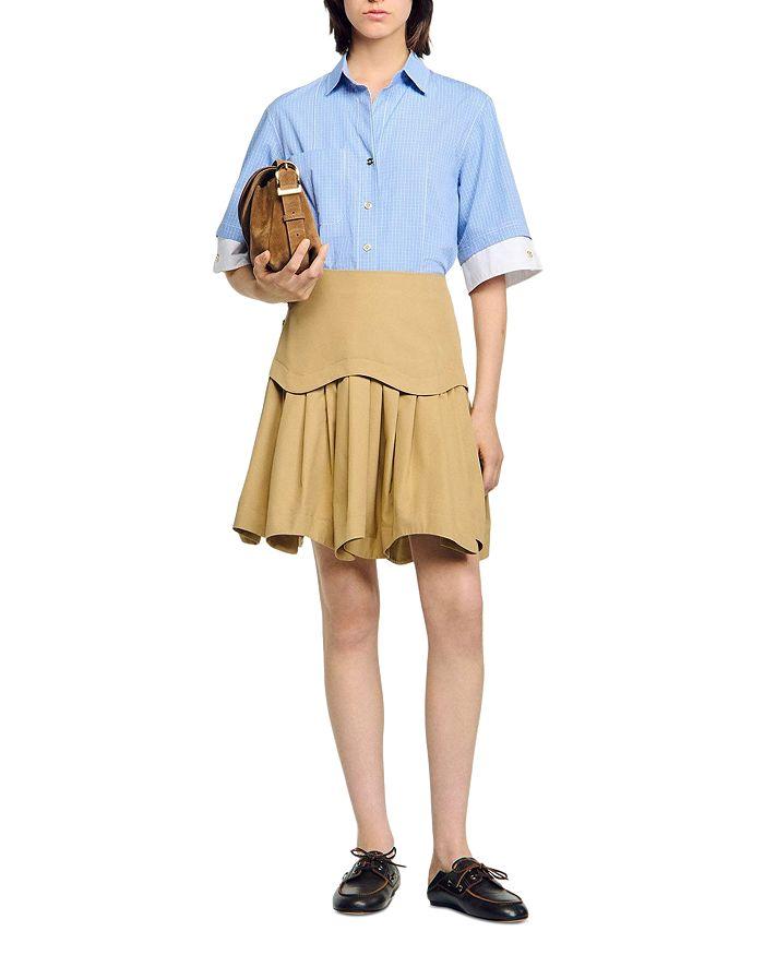 Sandro Cropped Check Shirt