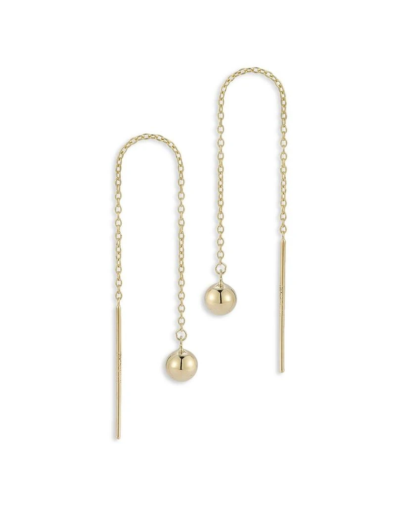 Moon & Meadow 14K Yellow Gold Ball Threader Earrings 1