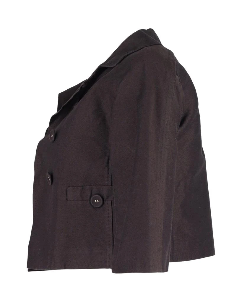 Bottega Veneta Cropped Bolero Jacket in Brown Cotton 2