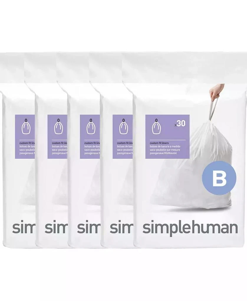 simplehuman Code B Custom Fit Liners, Pack of 150 1