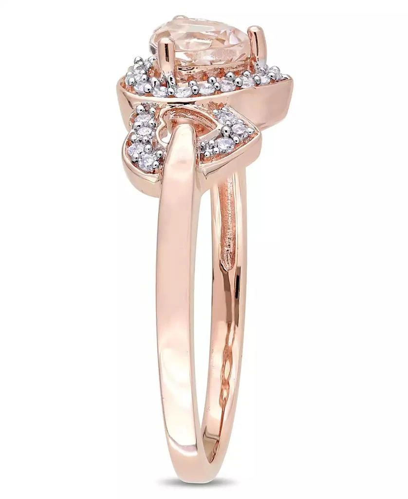 Macy
s Morganite and Diamond Linked Heart Ring 4