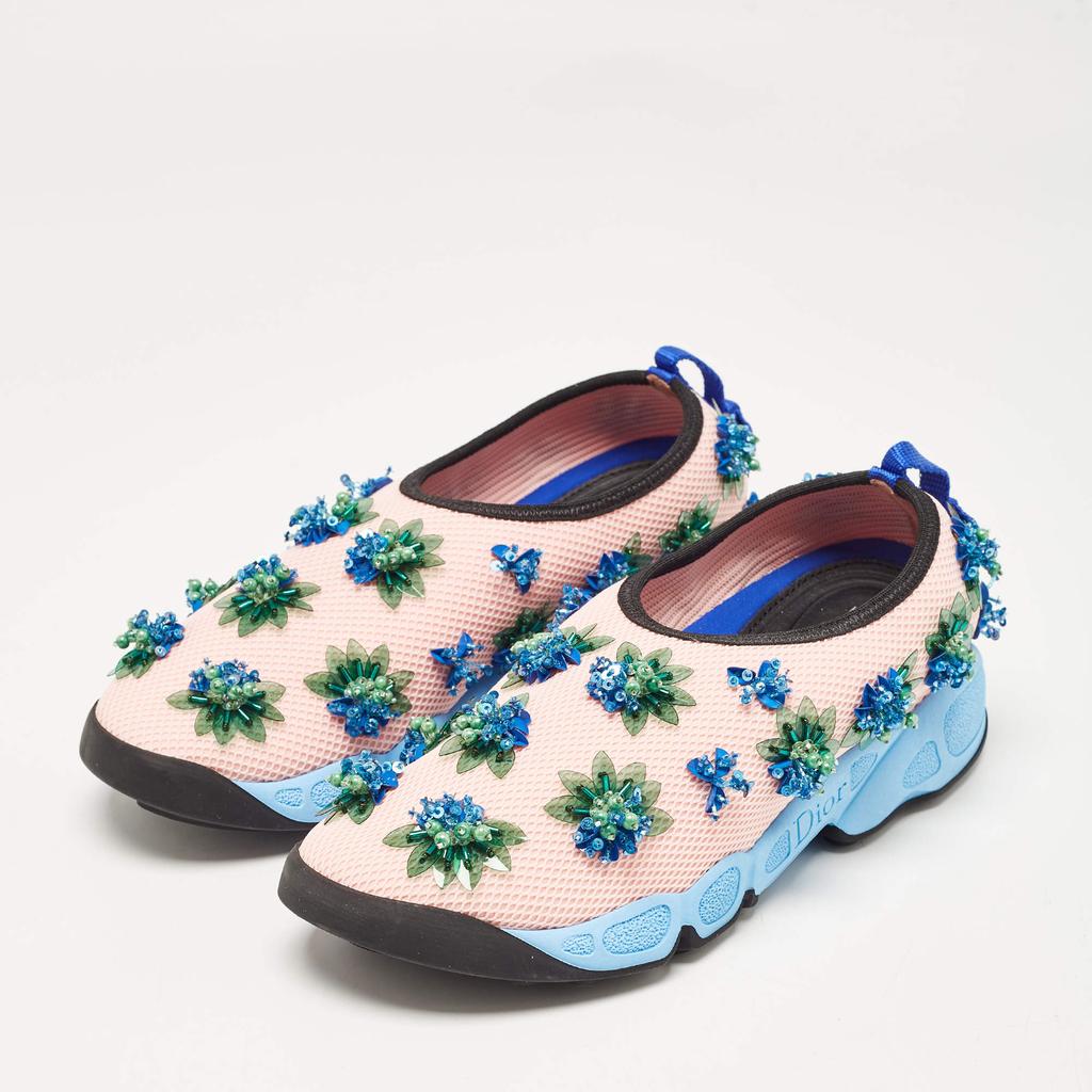 Dior シューズ 35.5 クリスチャンディオール オブリーク ファブリック スニーカー