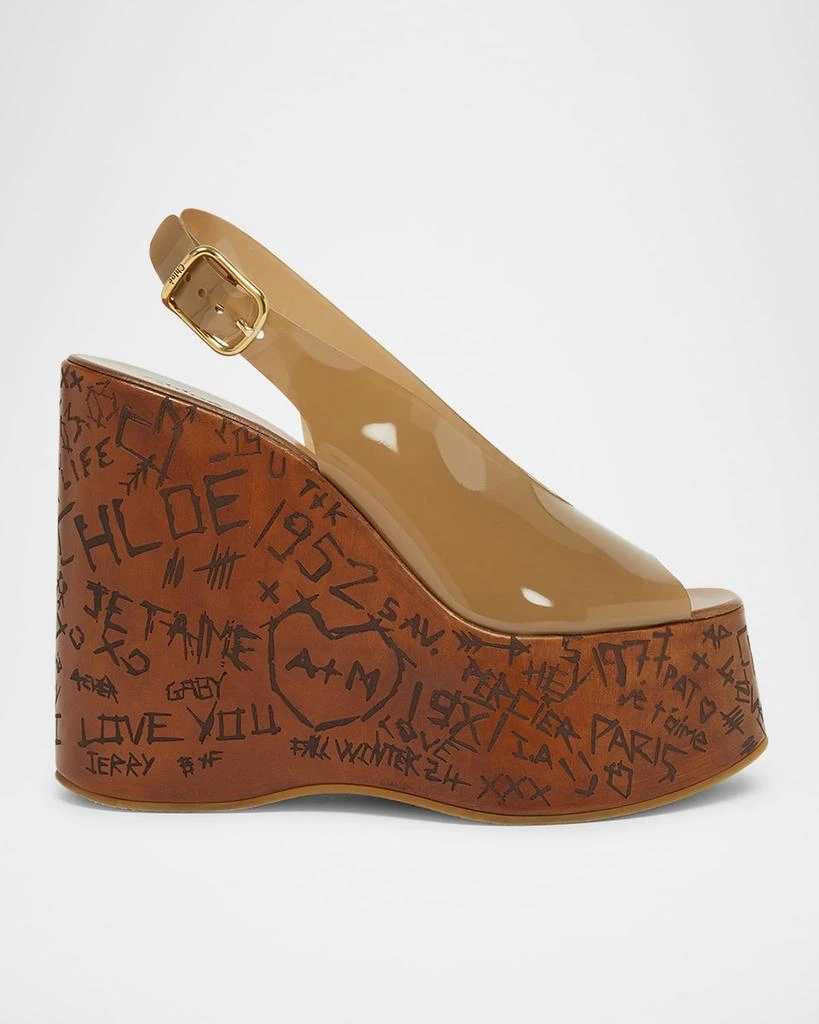 Chloé Maxime Jelly Slingback Platform Sandals 1