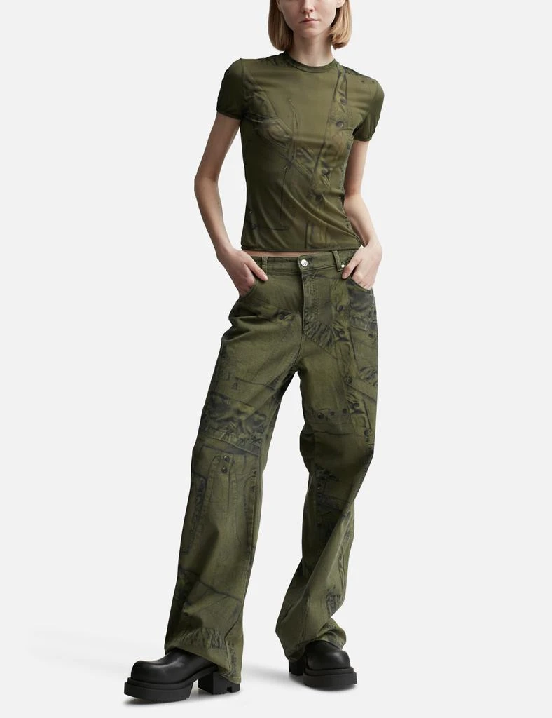 Blumarine Boy Fit Pants with Cargo-Patch Print 4