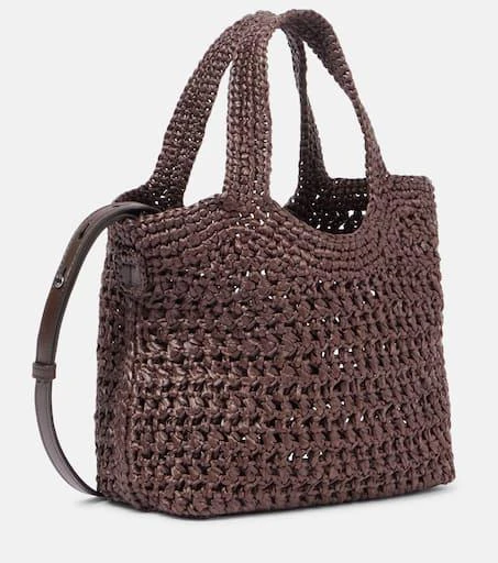 Tod's Logo raffia tote bag 4