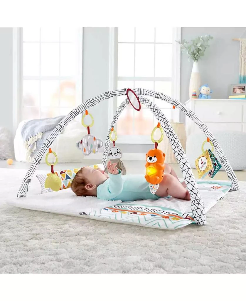 Fisher Price Perfect Sense Deluxe Gym, Plush Infant Play Mat with Toys 3